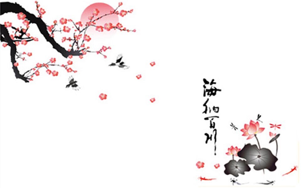 Flower Birds Chinese character Wall Sticker Mural art Decal vinyl Room Decor