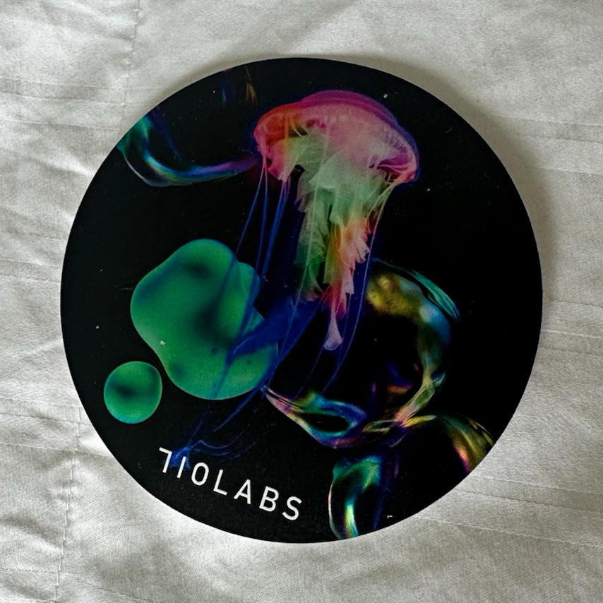 710LABS Jellyfish Round Sticker Decal – Holographic – Black & Multicolor