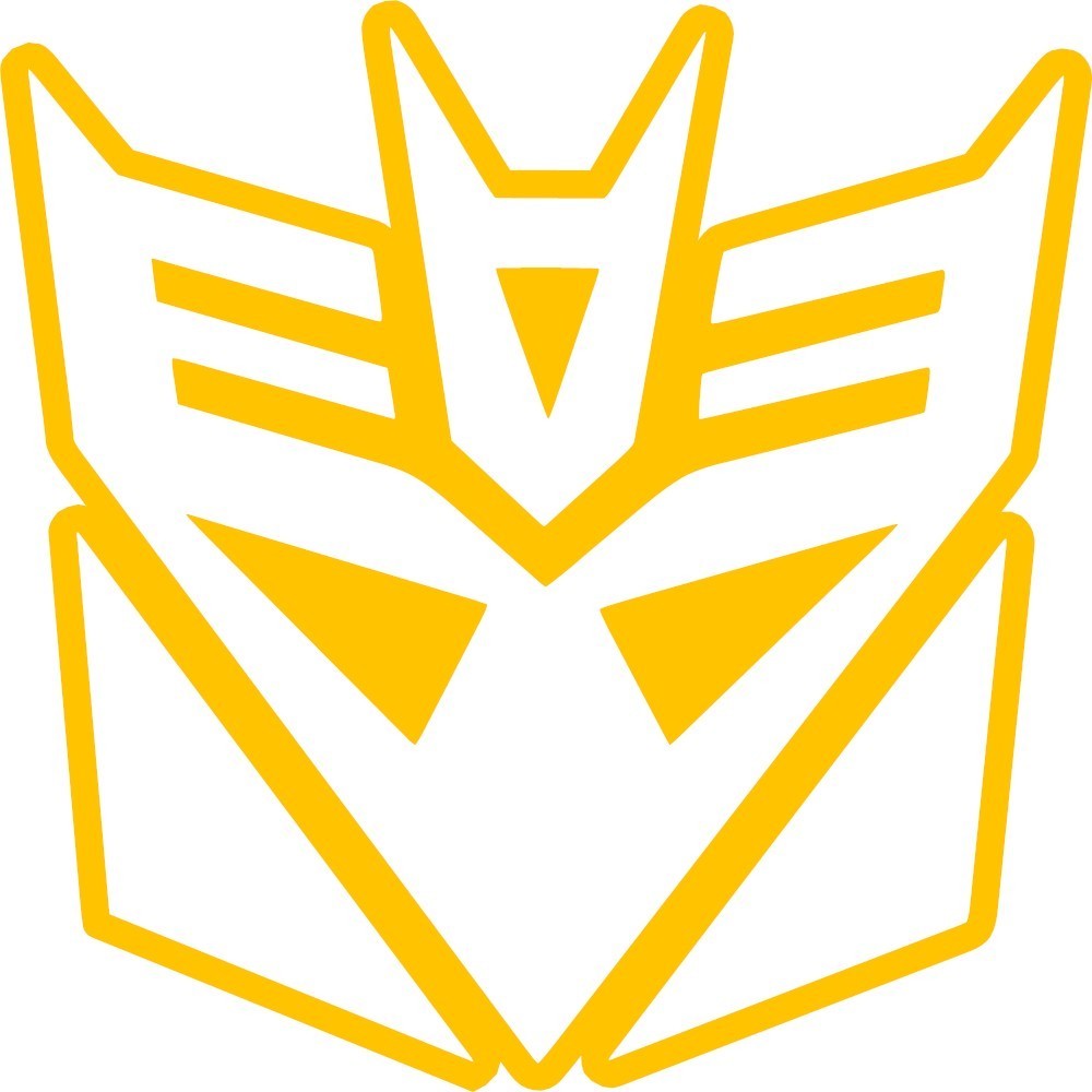 Outlined Transformers Decepticon Decal Vinyl Sticker laptop helmet window wall