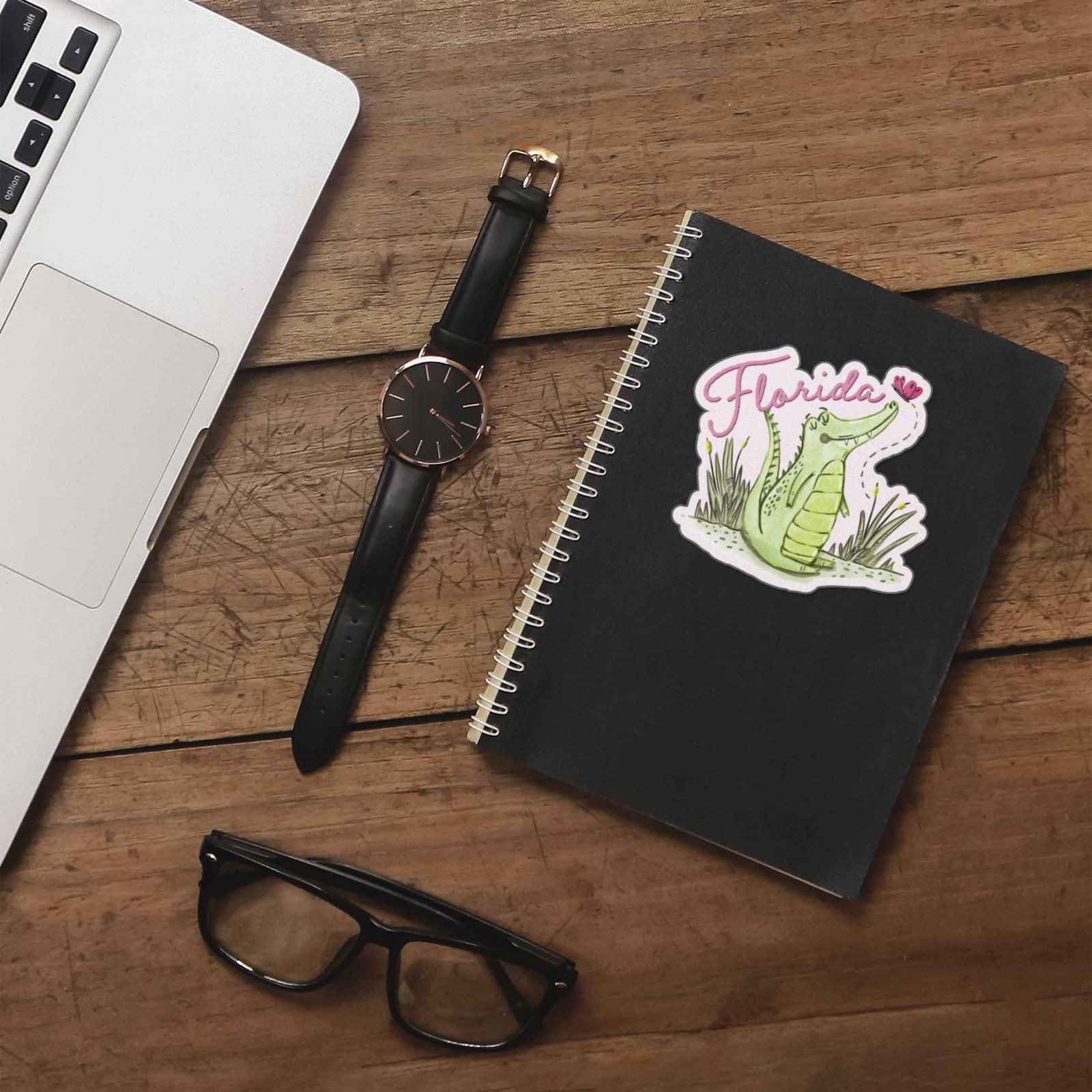 Pink Florida Gator Sticker – Cute FL Decals