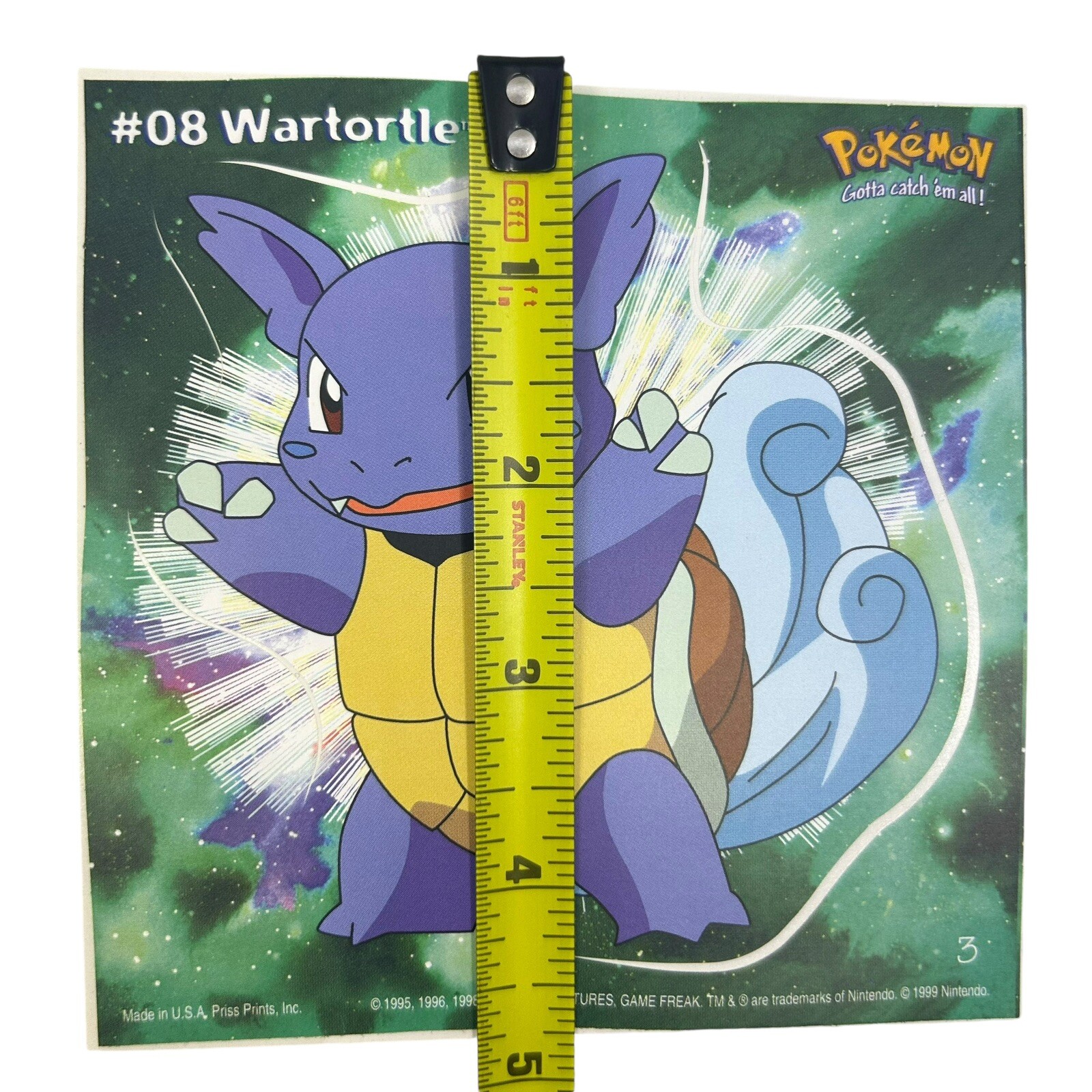 Pokemon Collect ’em Stick-Ups Wartortle #008 Large 4” Sticker Priss Prints
