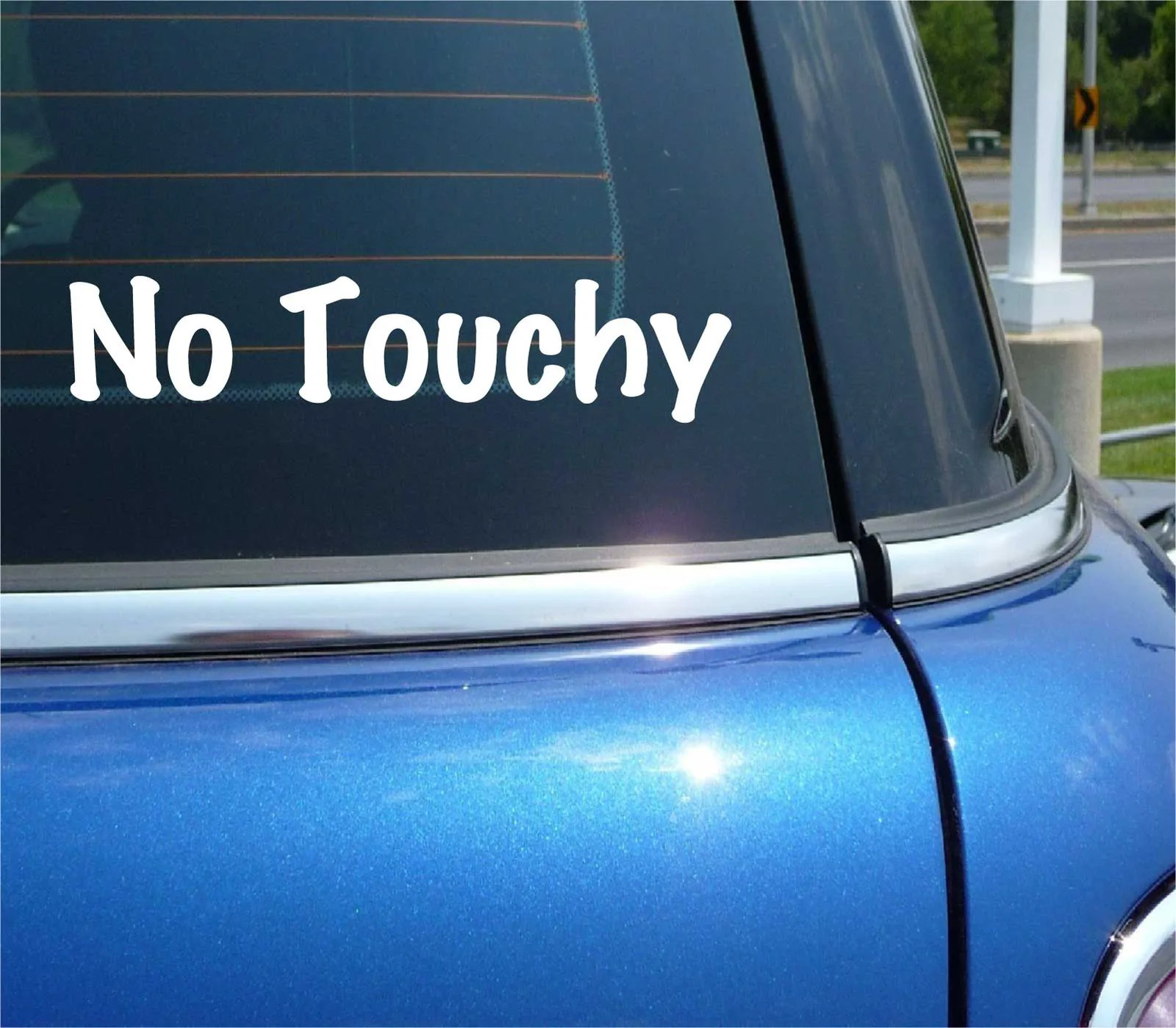 NO TOUCHY DECAL STICKER SHOW CONTEST HANDS OFF RIDE FINGERPRINTS CAR TRUCK BIKE