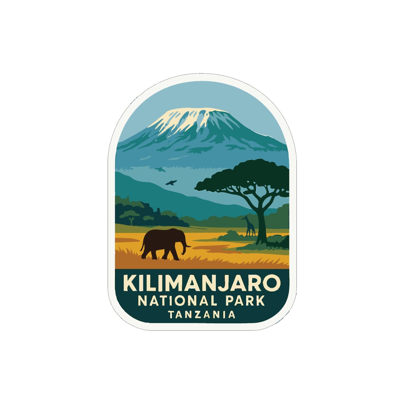 Kilimanjaro Tanzania National Park Sticker Decal Vinyl Die-Cut World