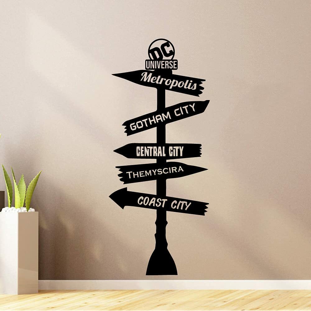 DC Universe Sign Pathway Wall Sticker Vinyl Art Decal Decor Kids Room Home Decor