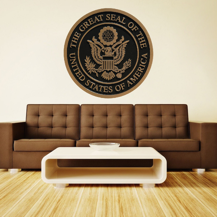 The Great Seal Wall Decal USA Army War Wall Mural Vinyl Government Sticker, c19
