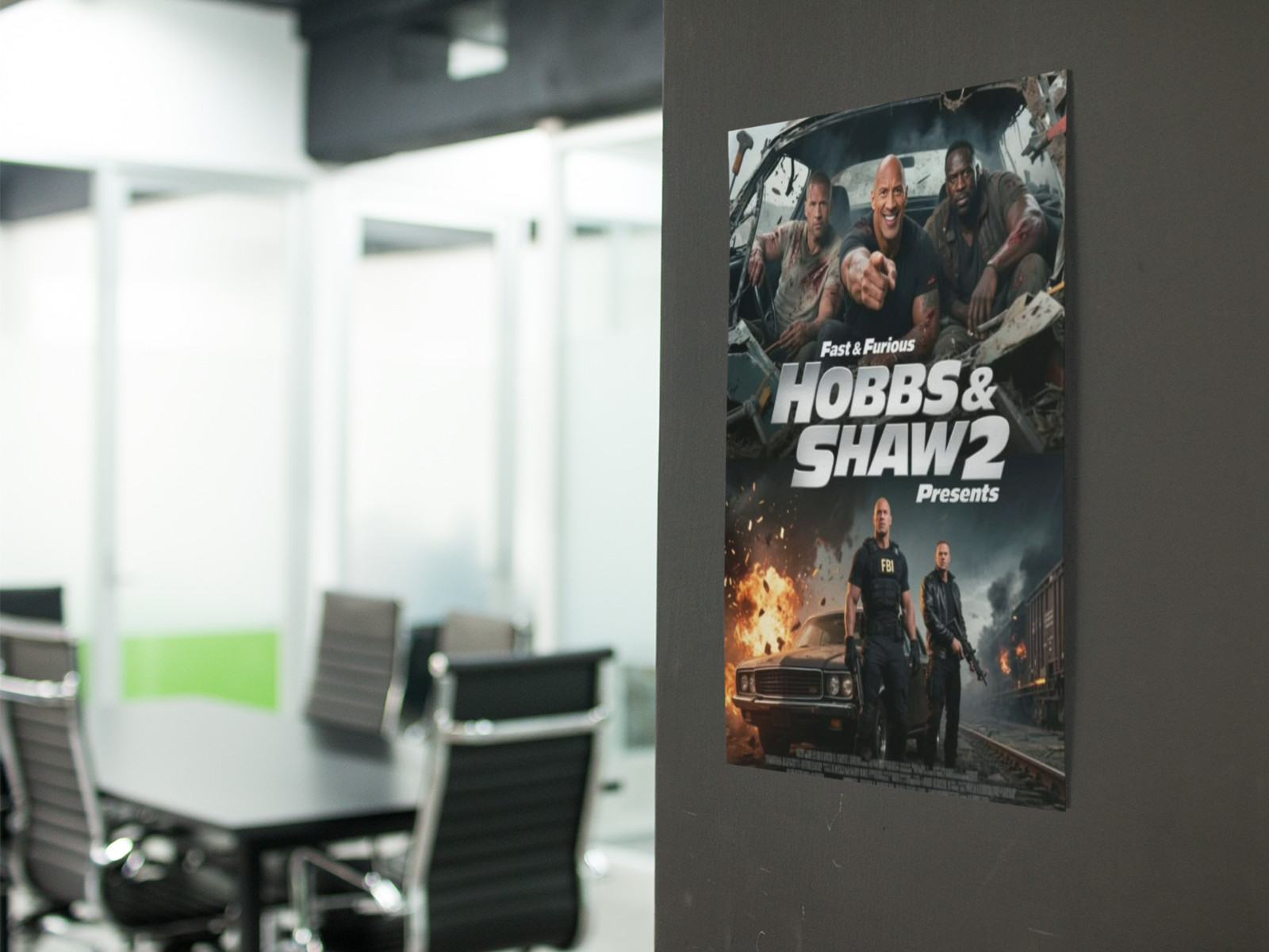HOBBS & SHAW 2 MOVIE Wall Vinyl Decal Poster Canvas Print Removable Adhesive