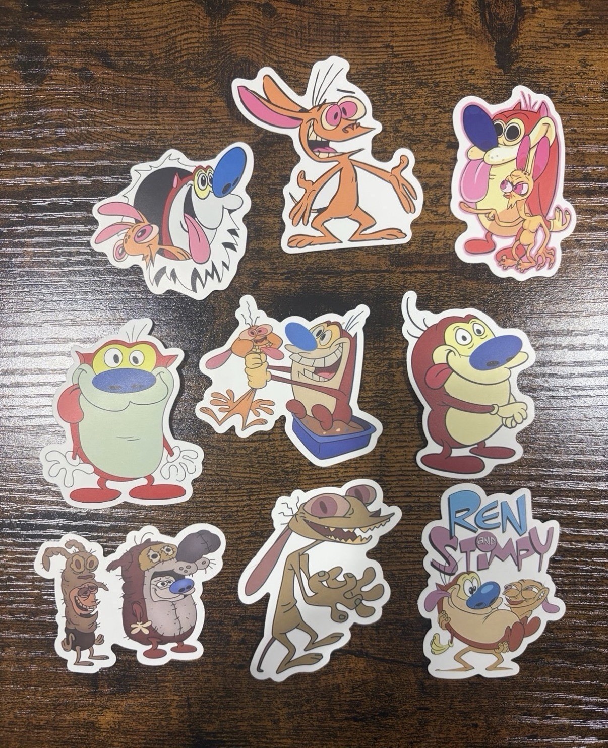 9 Ren & Stimpy stickers lot bundle Nickelodeon 90s decal