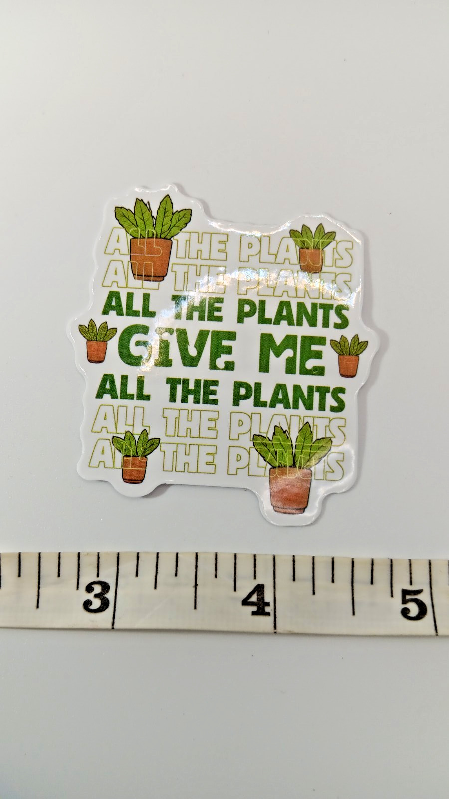 Plants-Gardening-Funny Humor Sarcastic Vinyl Sticker-Decal-NWOT-Free Shipping!