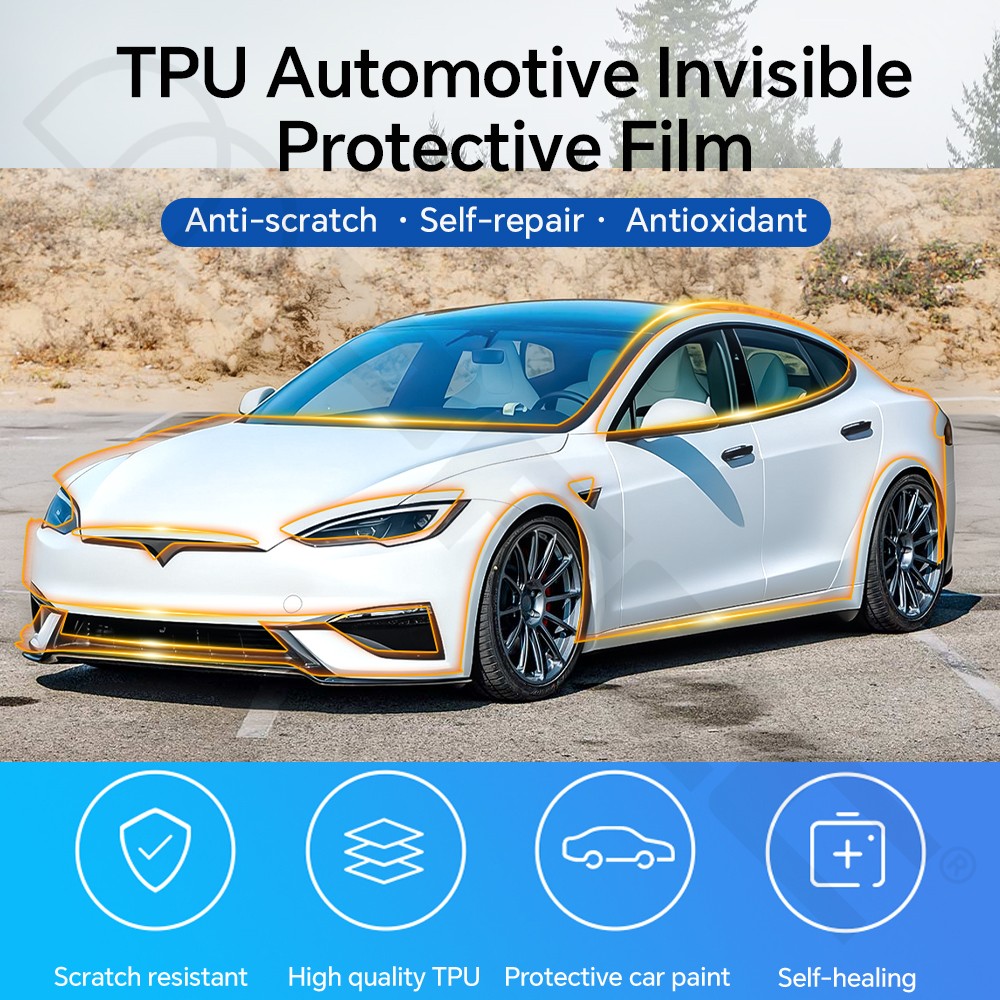 Full Car For Tesla Model S Plaid 2026-UP Precut Paint Protection Film 8.5Mil TPU