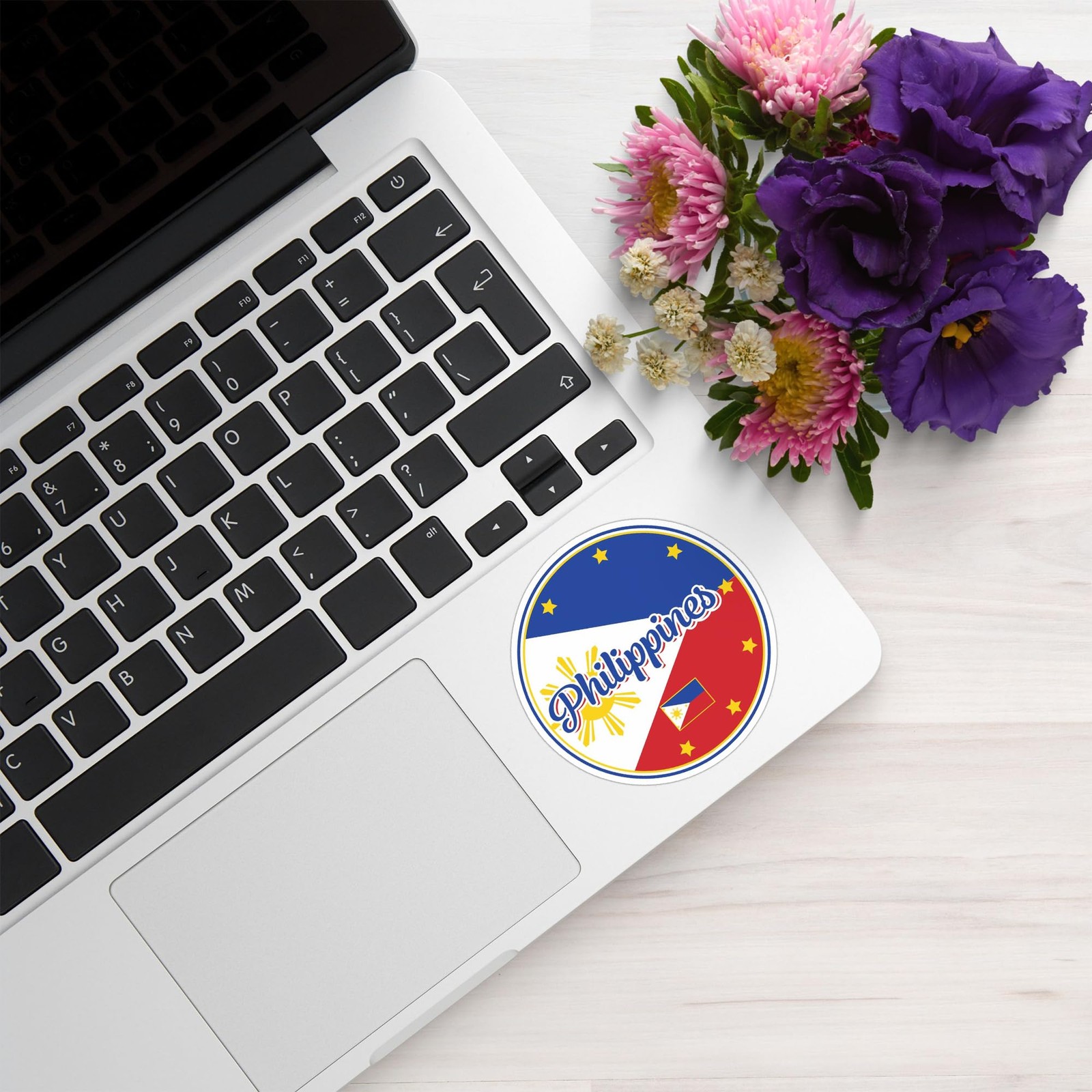 Philippines Flag Round Sticker 5 Inch Vinyl Decal – Waterproof Circular Country