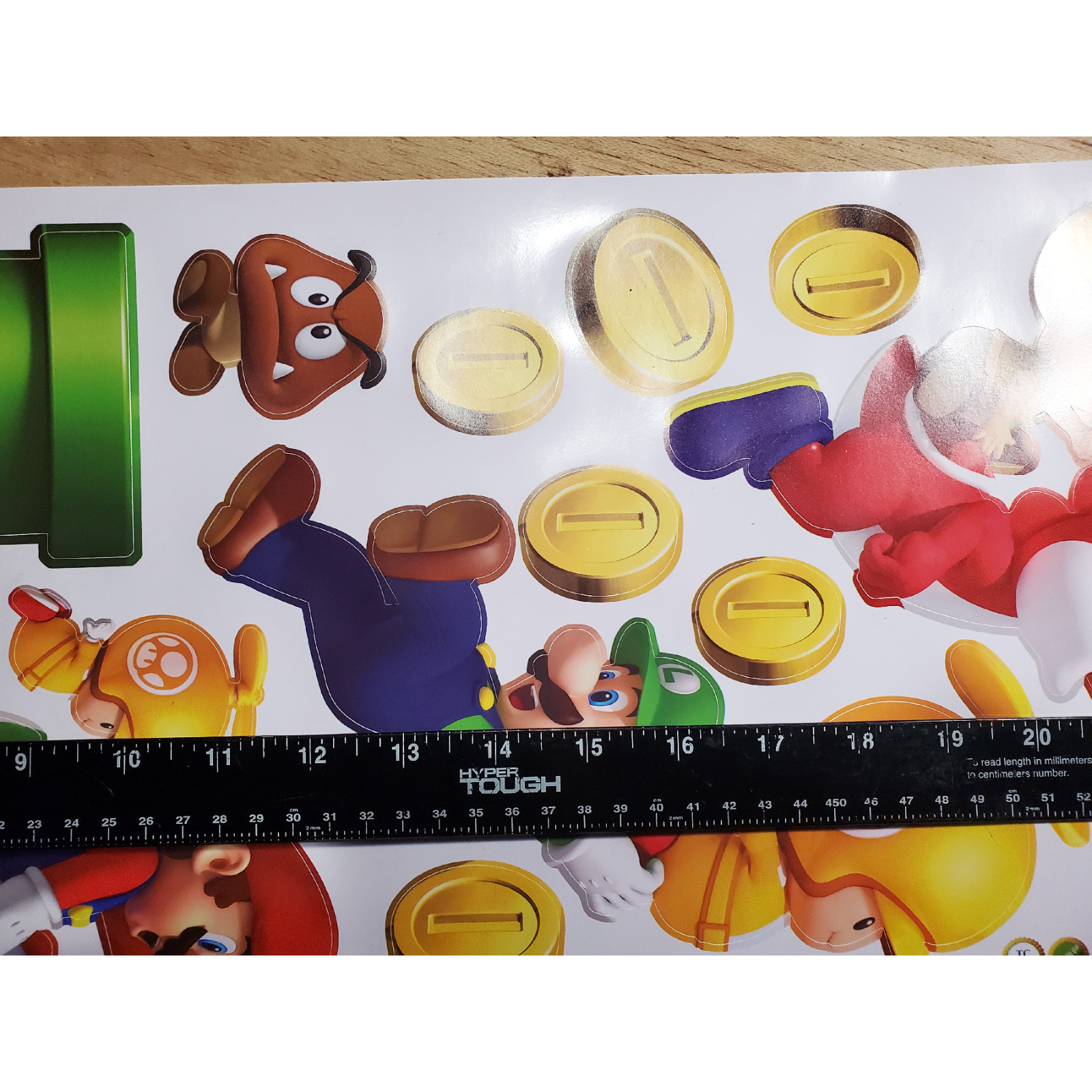 🍄 20 BIG Super Mario Bros Removable Wall Stickers Decal Game Room Decals 🍄