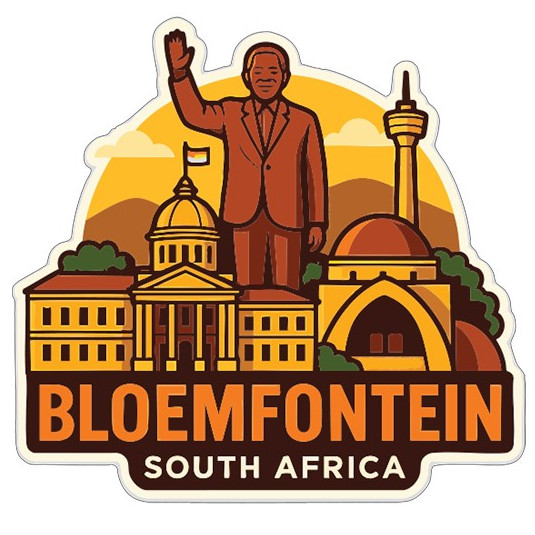 Bloemfontein South Africa Sticker Decal Vinyl Die-Cut City Skyline Landmark