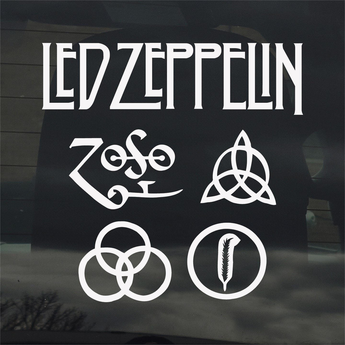 Led Zeppelin w/Symbols 8 Inch Vinyl Decal Sticker Car Window Laptop