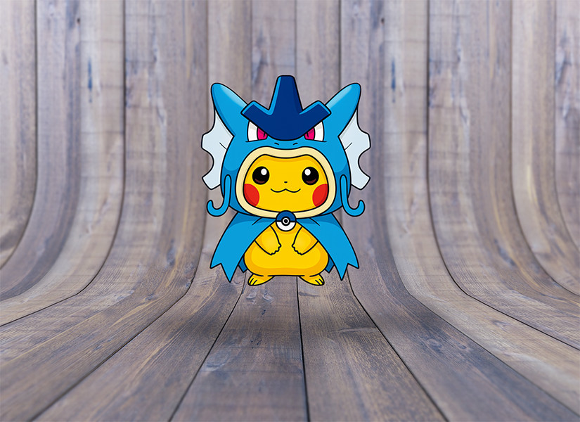 Poncho Pikachu Gyarados Costume Vinyl Decal Sticker – Cute Pokémon Art –