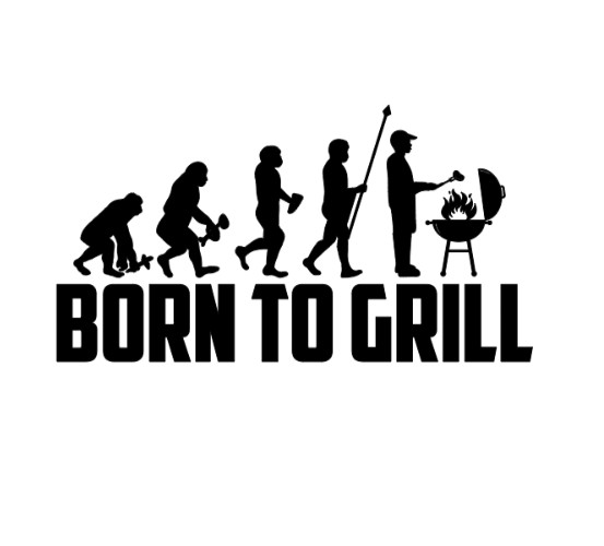 Evolution of Grilling Vinyl Decal Sticker Car Truck Window Born to Grill BBQ