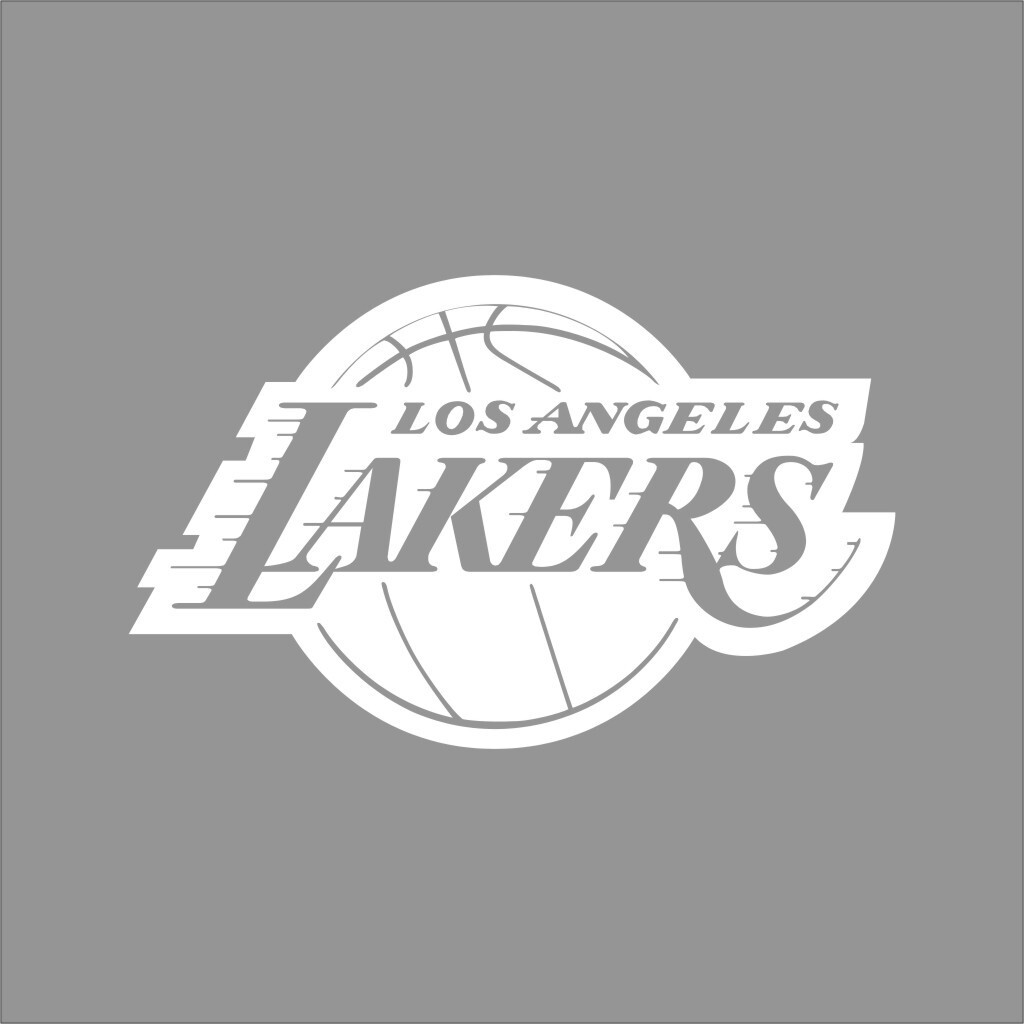 Los Angeles Lakers NBA Team Logo 1 Color Vinyl Decal Car Window Wall