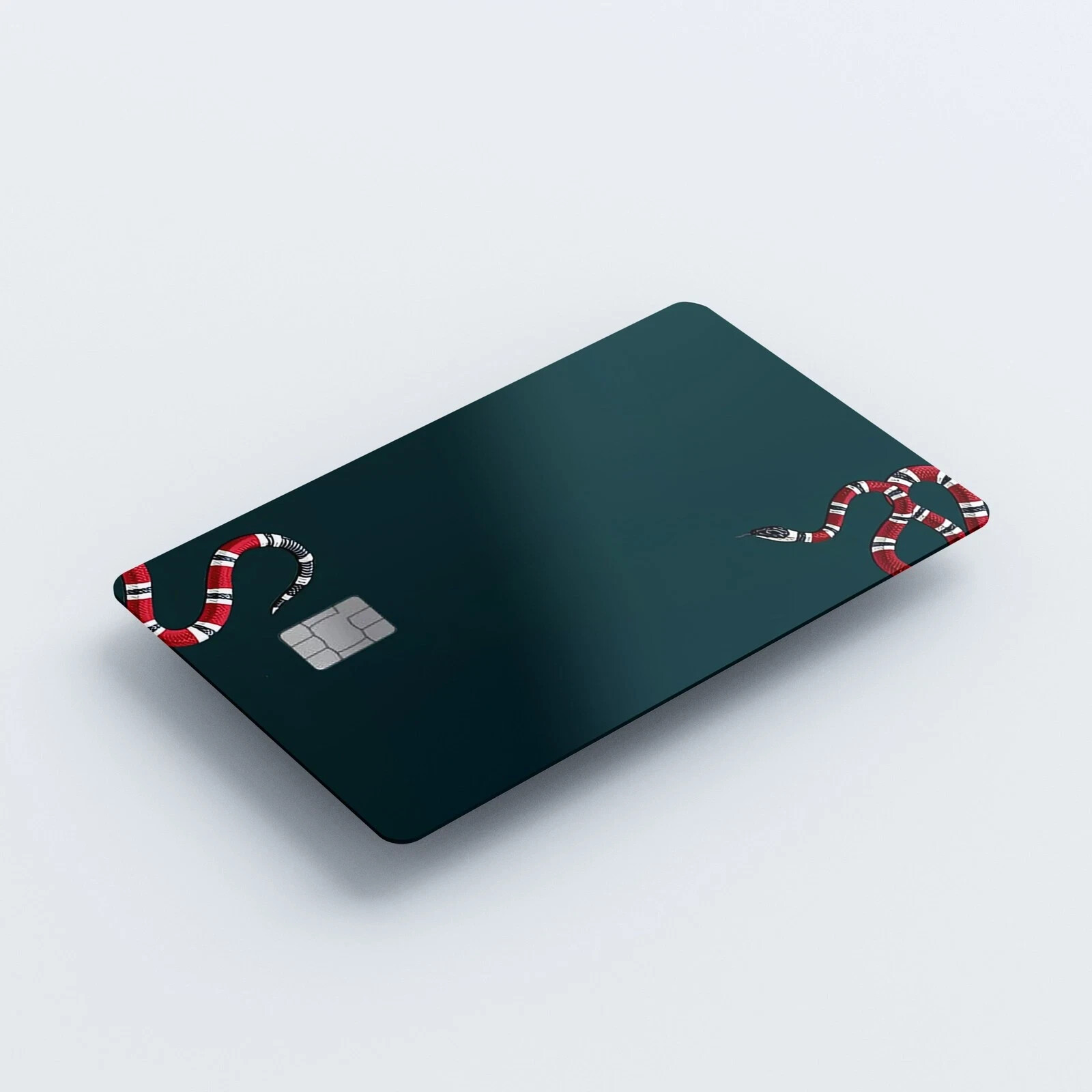 Credit Card Skin Stickers Red & Black Snake Card Skins Sticker Pack of 2 Skins