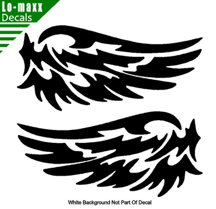 Set Of Angel Wings Car Truck SUV Boat Glass Superior Quality Die Cut Vinyl Decal