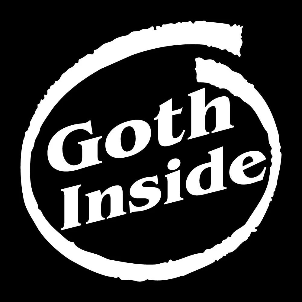 Goth Inside Decal Sticker White Die Cut Vinyl