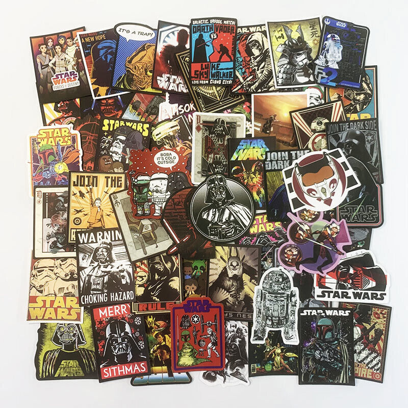 200Pcs Star Wars Vinyl Stickers Pack Bomb Laptop Skateboard Luggage Decals Lot