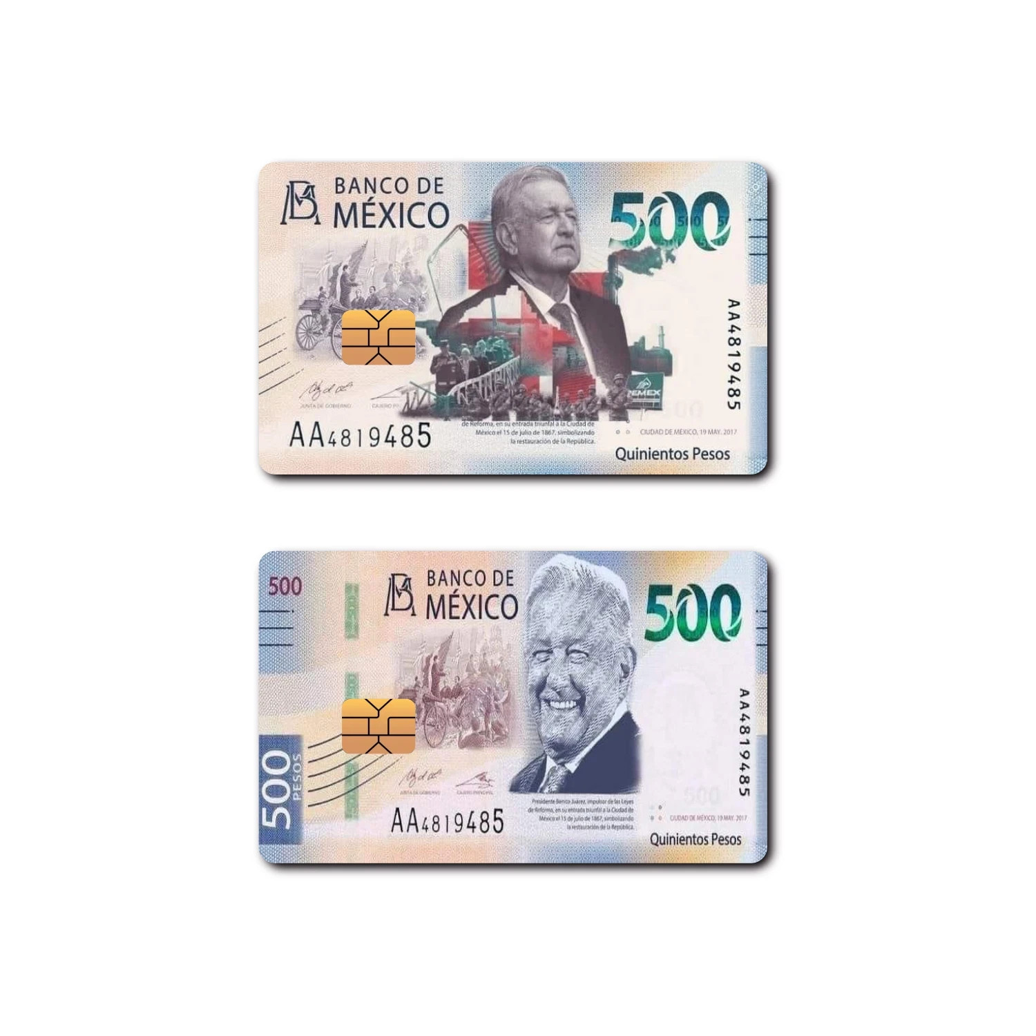 Mexican Pride Card Skin Stickers 2-Pack Full Cover Decal Credit Debit Card Skins