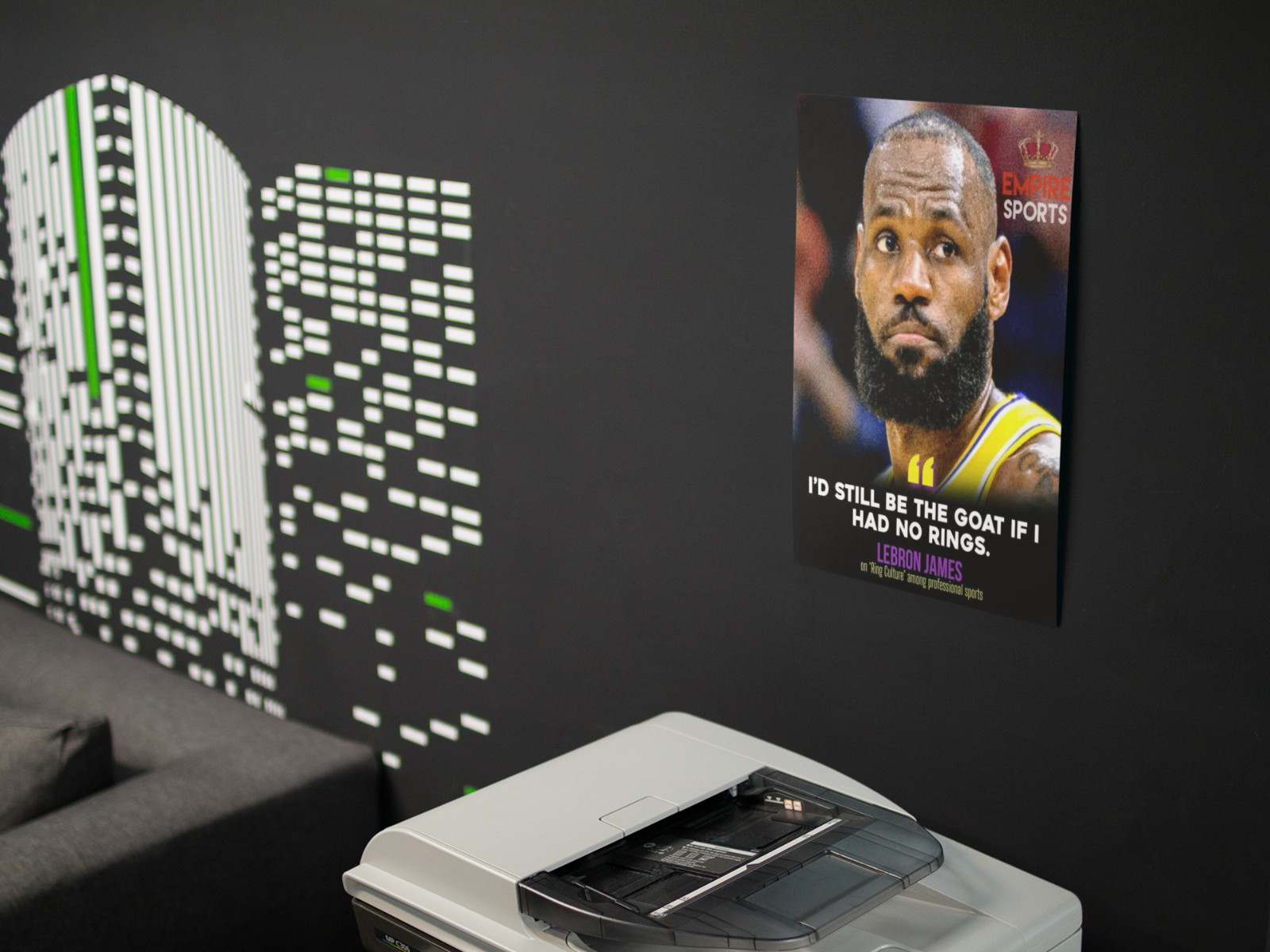 Basketball King GOAT Style Wall Vinyl Decal Poster Print Removable Adhesive