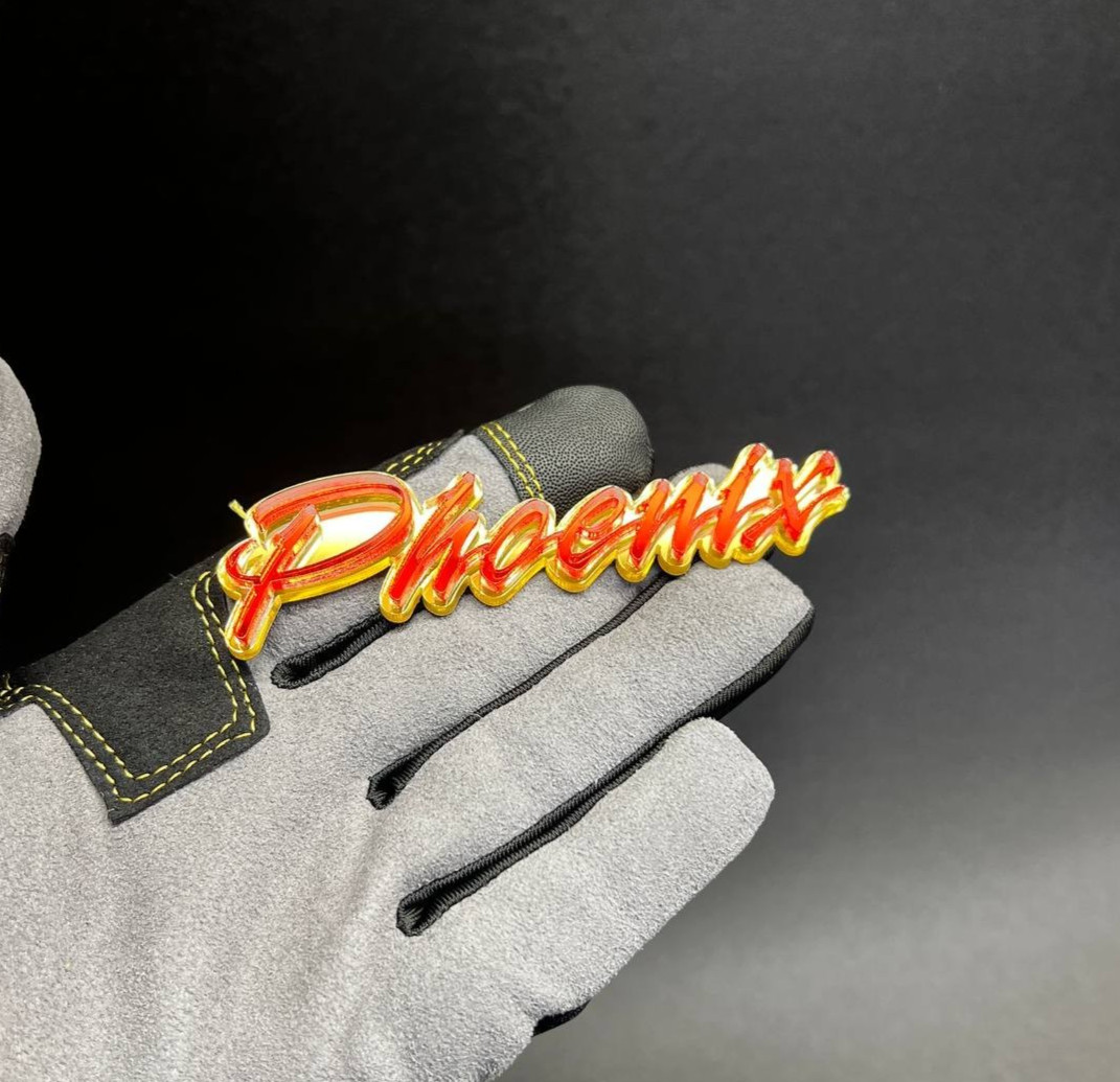 1PC PHOENIX 3D Text Car Badge Emblem Fender tailgate Racing Decal