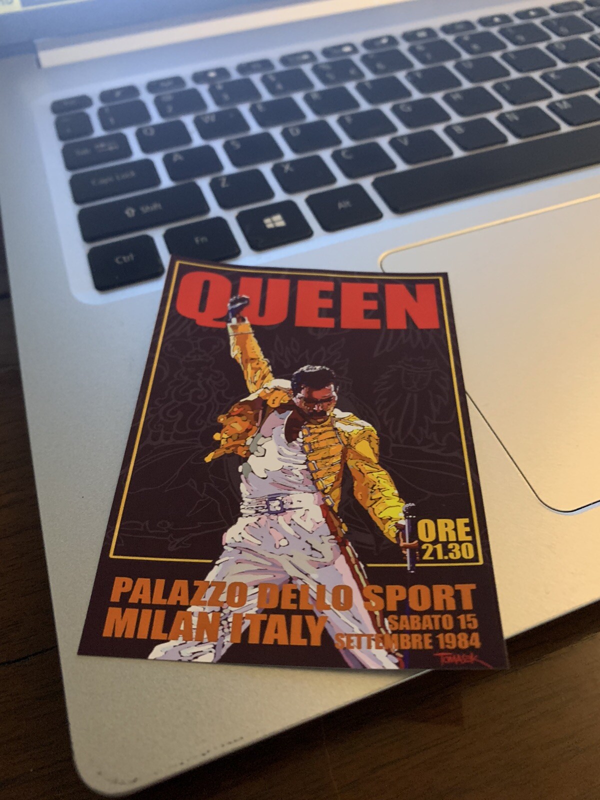 Queen Concert Poster Sticker Milan Italy 1984
