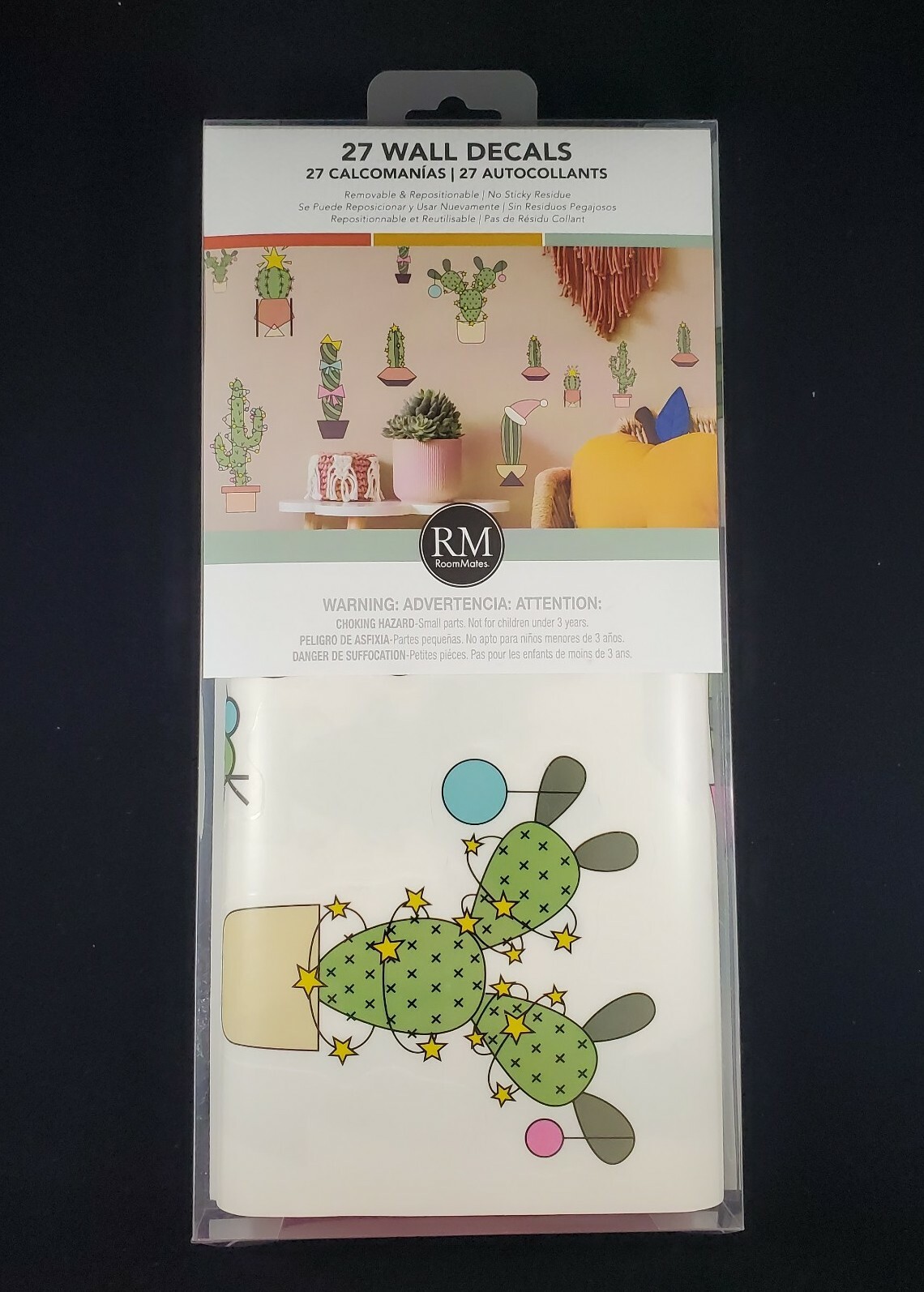 RoomMates CHRISTMAS CACTUS 27 Peel & Stick Wall Decals RMK4479SCS