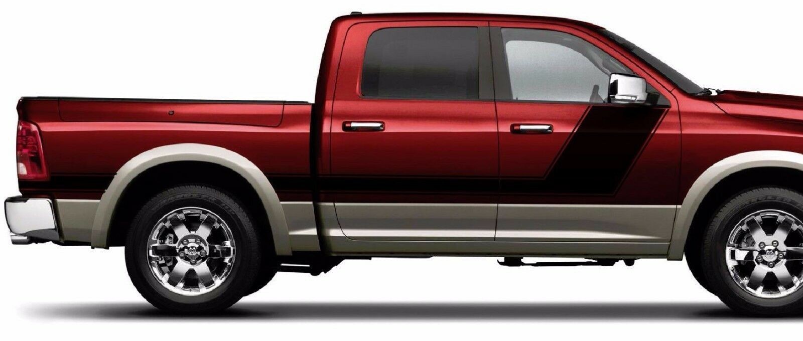 Angled Hockey Tailgate 3M Vinyl Sticker Graphic Decal Stripe 2017 Ram 1500 Quad