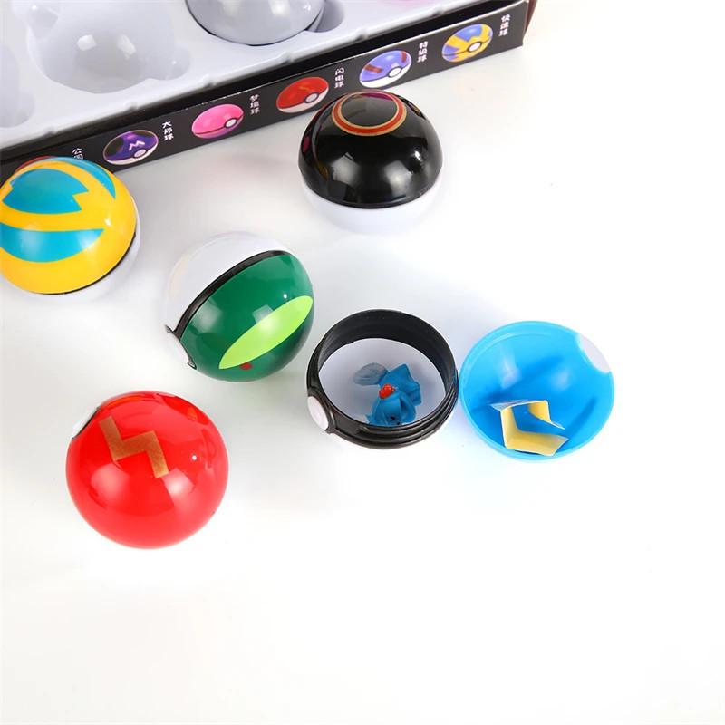 12Pcs/Set Pokemon Poke Ball Figure Toys Anime Pikachu Pocket Monster Pet Elf PVC