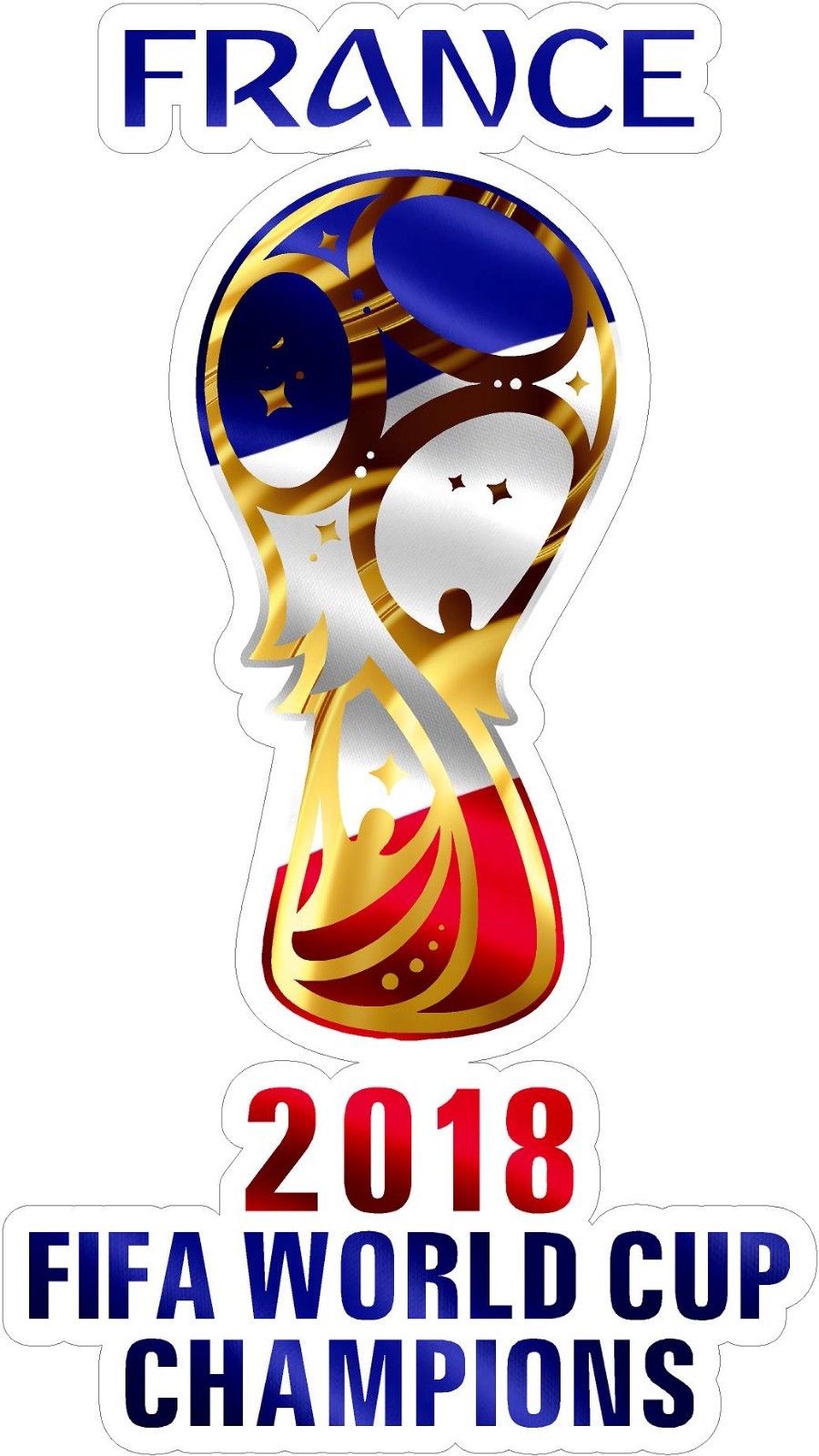 FIFA 2018 World Cup Champions France Soccer 7" Decal Sticker Championship