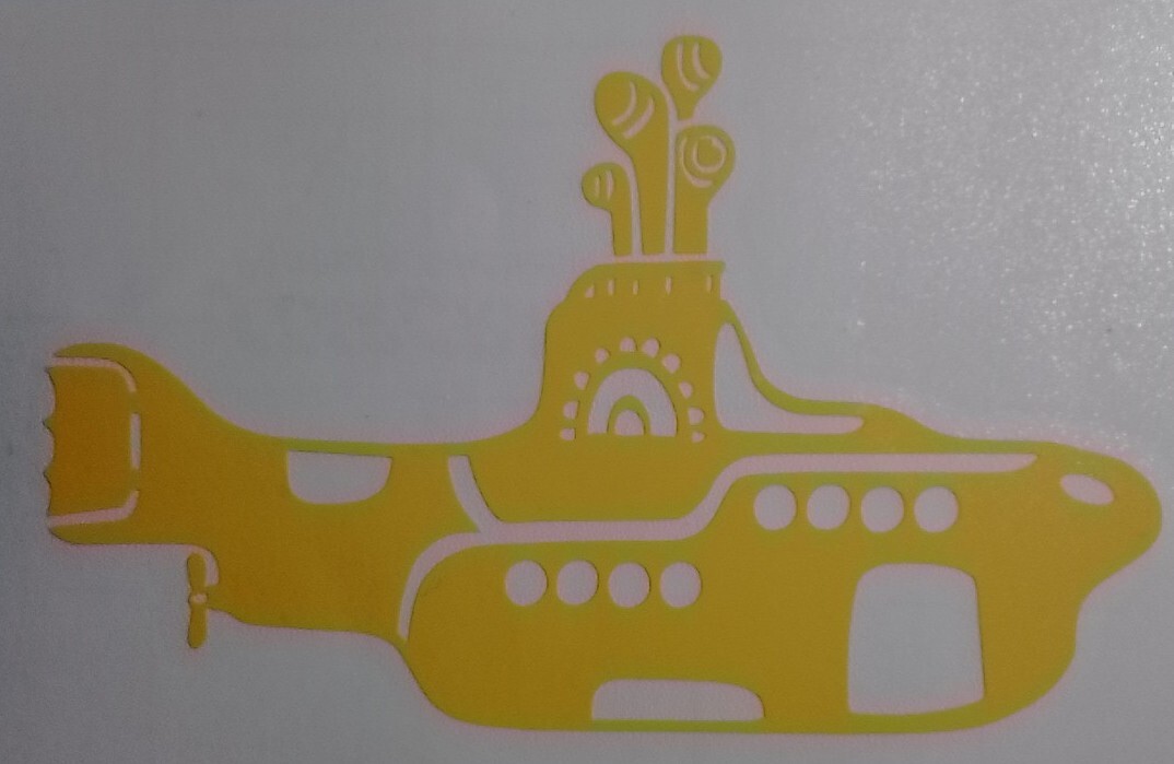 The Beatles Yellow Submarine logo Mini Decal Sticker Rock & Roll Window Car Wall