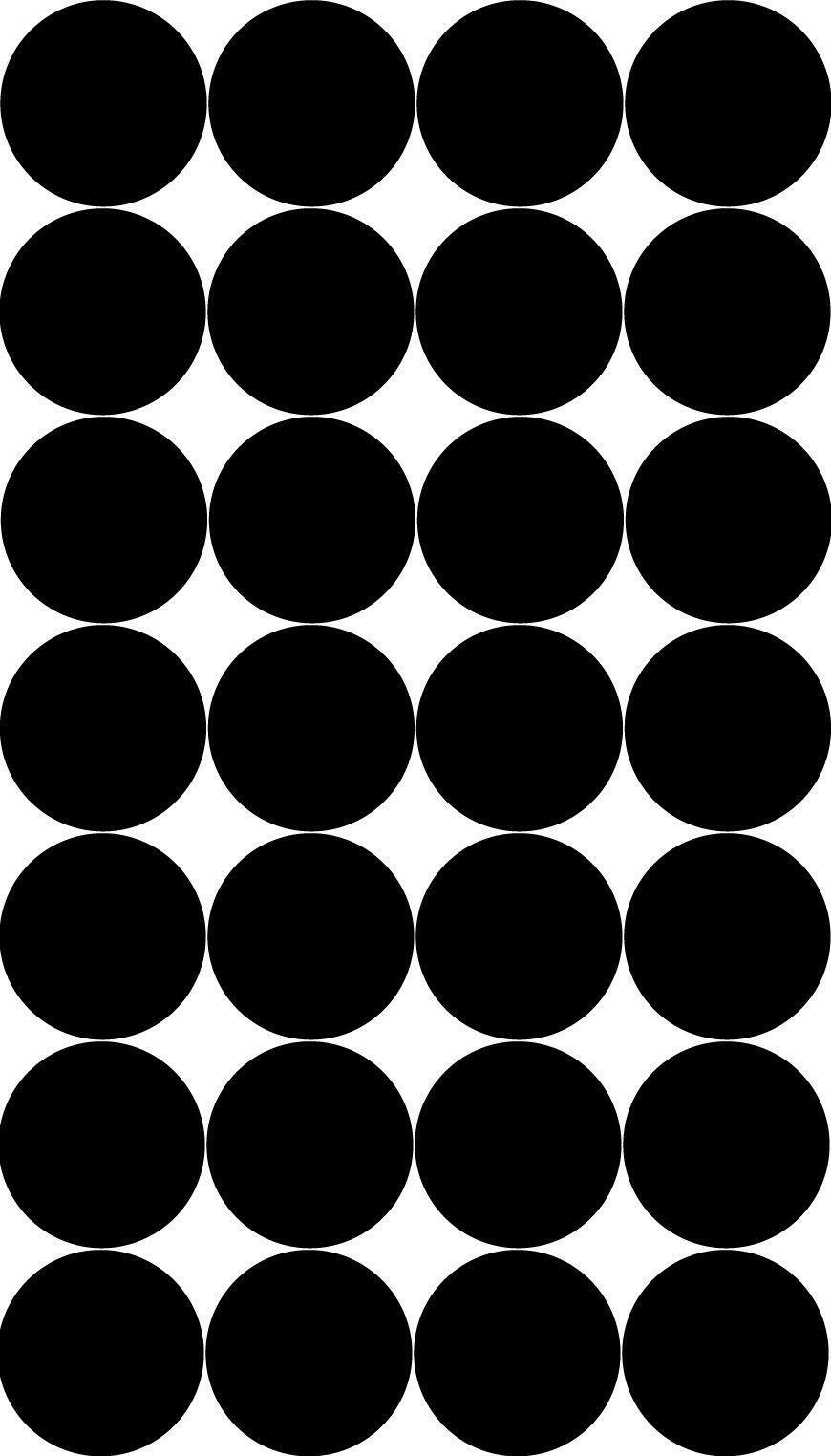 28 POLKA DOTS 3 Inch Vinyl Stickers. Wall Decal Circles 3.0 Inch Color Dot