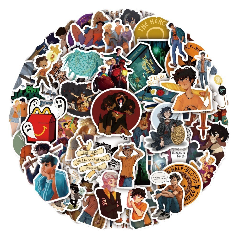 120Pcs Percy Jackson Sticker for Kids Teens Girls Scrapbooking Water Bottles