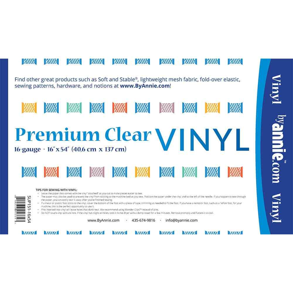 By Annie Premium Clear Vinyl – 16in x 54in
