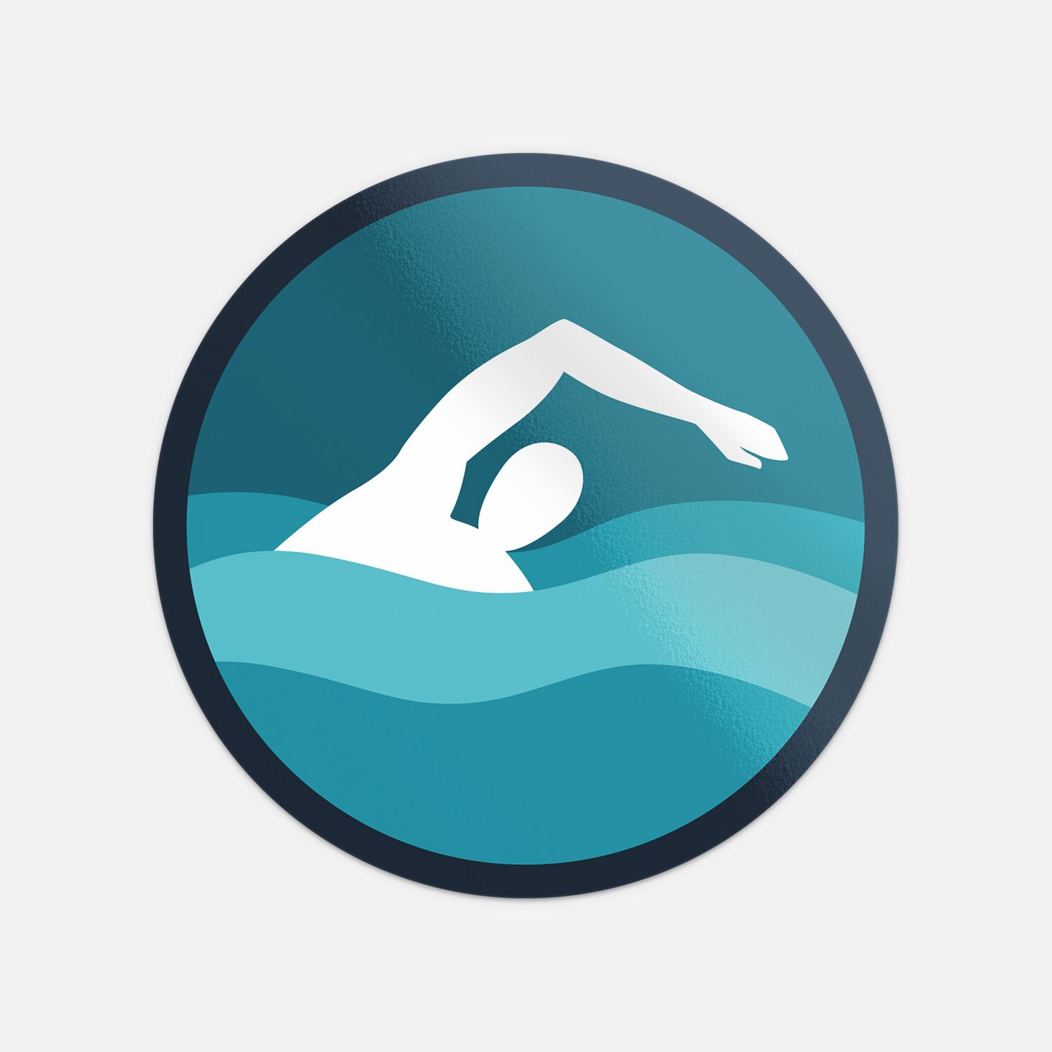 Swimming Fitness Icon Sign Sport Vinyl Sticker Decal