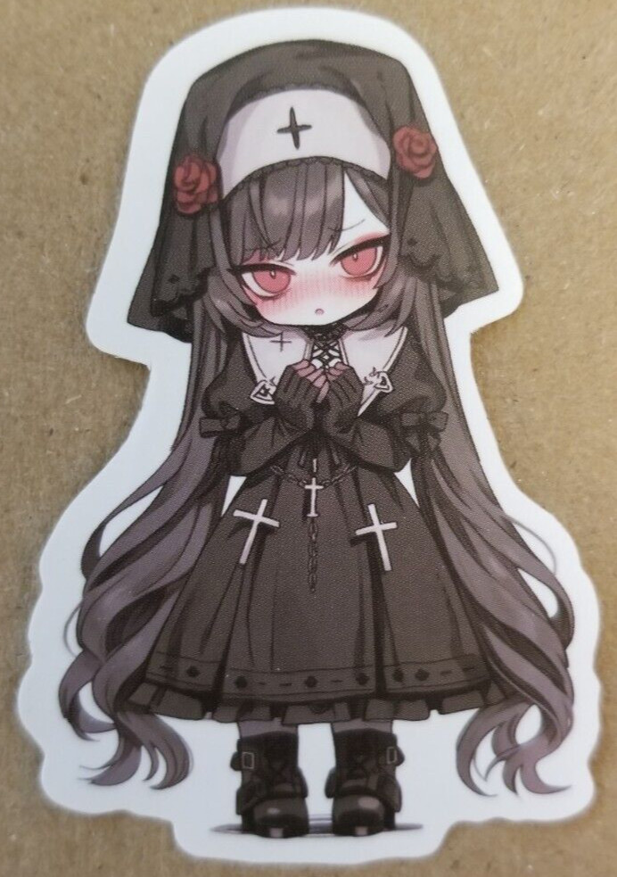 Halloween Sticker Girl Witch Vampire Gothic Cross Nun Chibi Skull Anime Manga