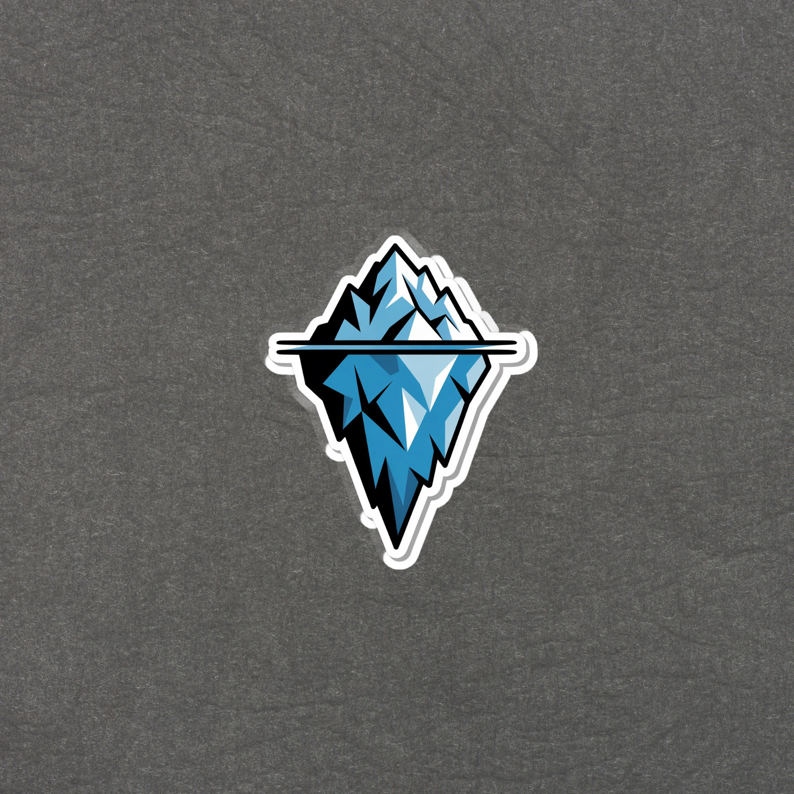 Geometric Iceberg Sticker – Cool Blue Nature Vinyl Decal #6211