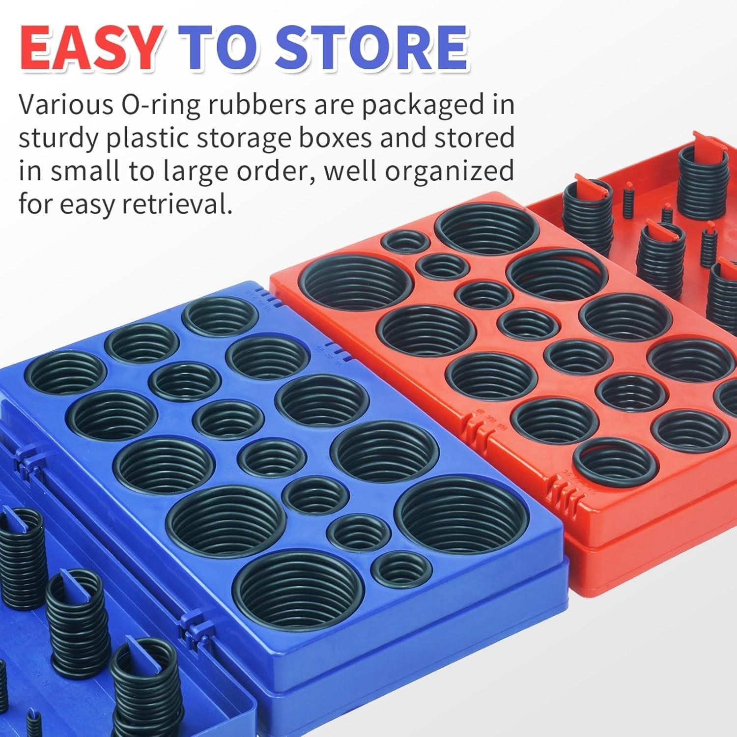 826 Pcs Universal Rubber O Ring Assortment Kit in Inch Standard SAE O-Rings And