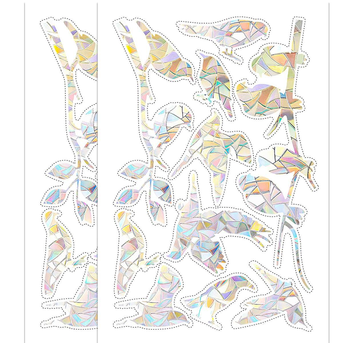 PVC Hummingbird Window Clings Anti Collision Window Decals Static Deter Birds