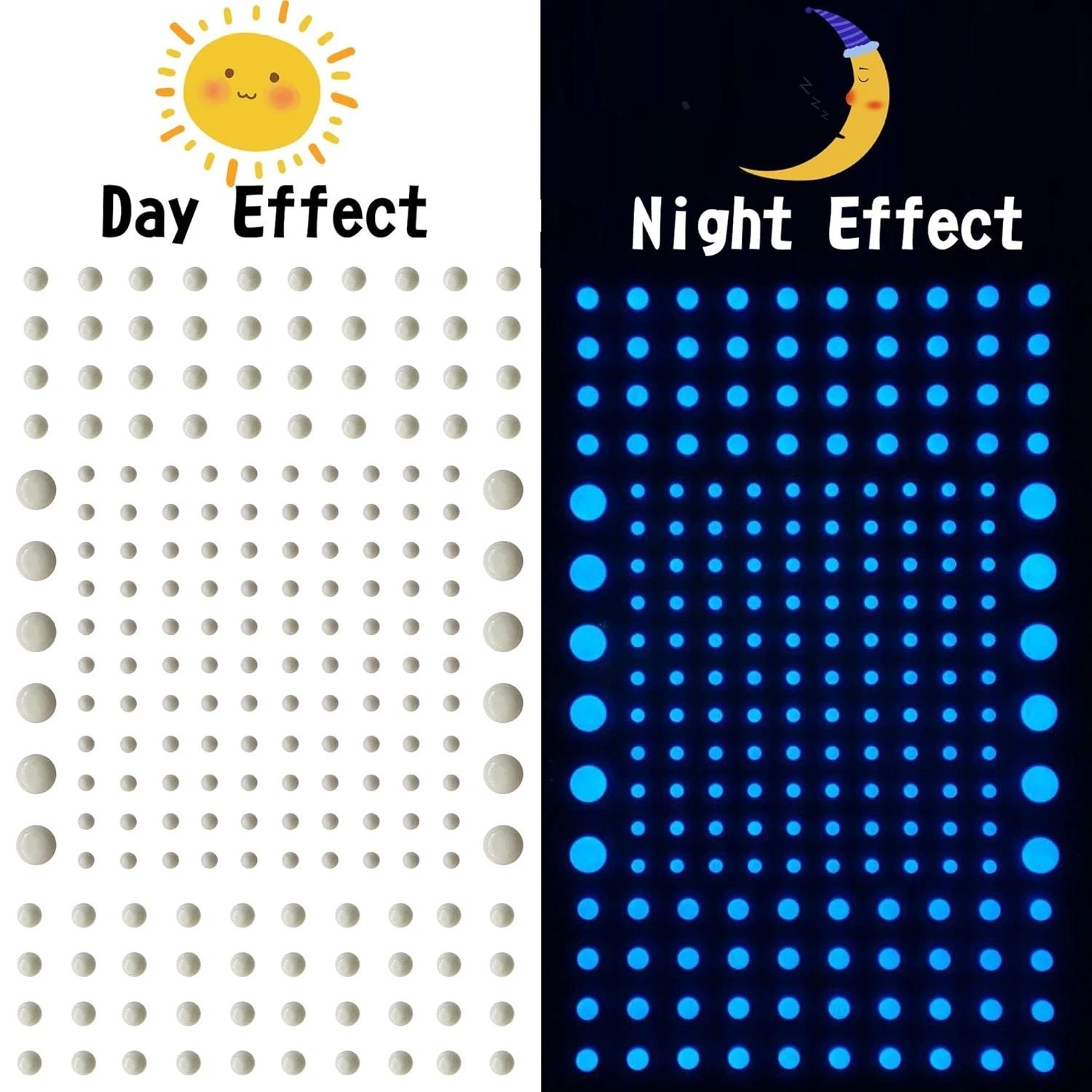 808 PCS Glow in the Dark Stars for Ceiling, Glowing Wall Decals Decor Stickers,