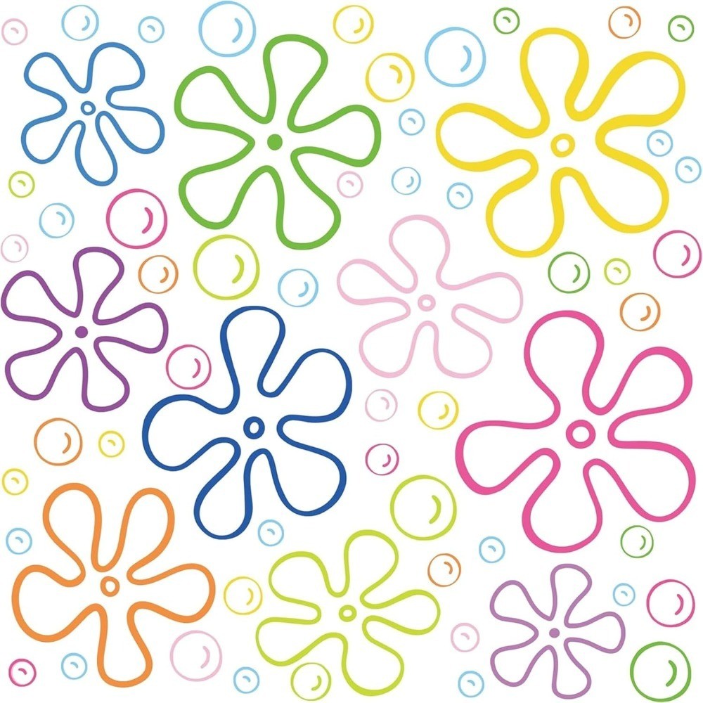 156PCS Under The Sea Wall Decals, Ocean Theme Bubble Flower Stickers for Kids