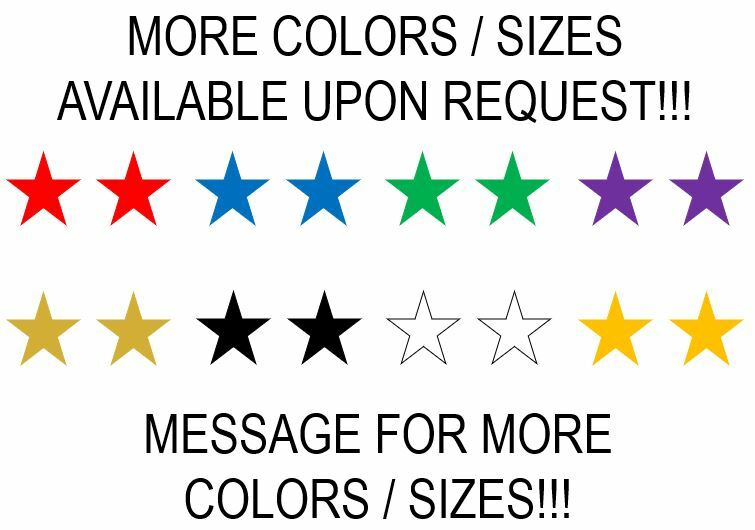Star Stickers! Choose Your Size and Color Sheet! Free Shipping! Crafted in USA!