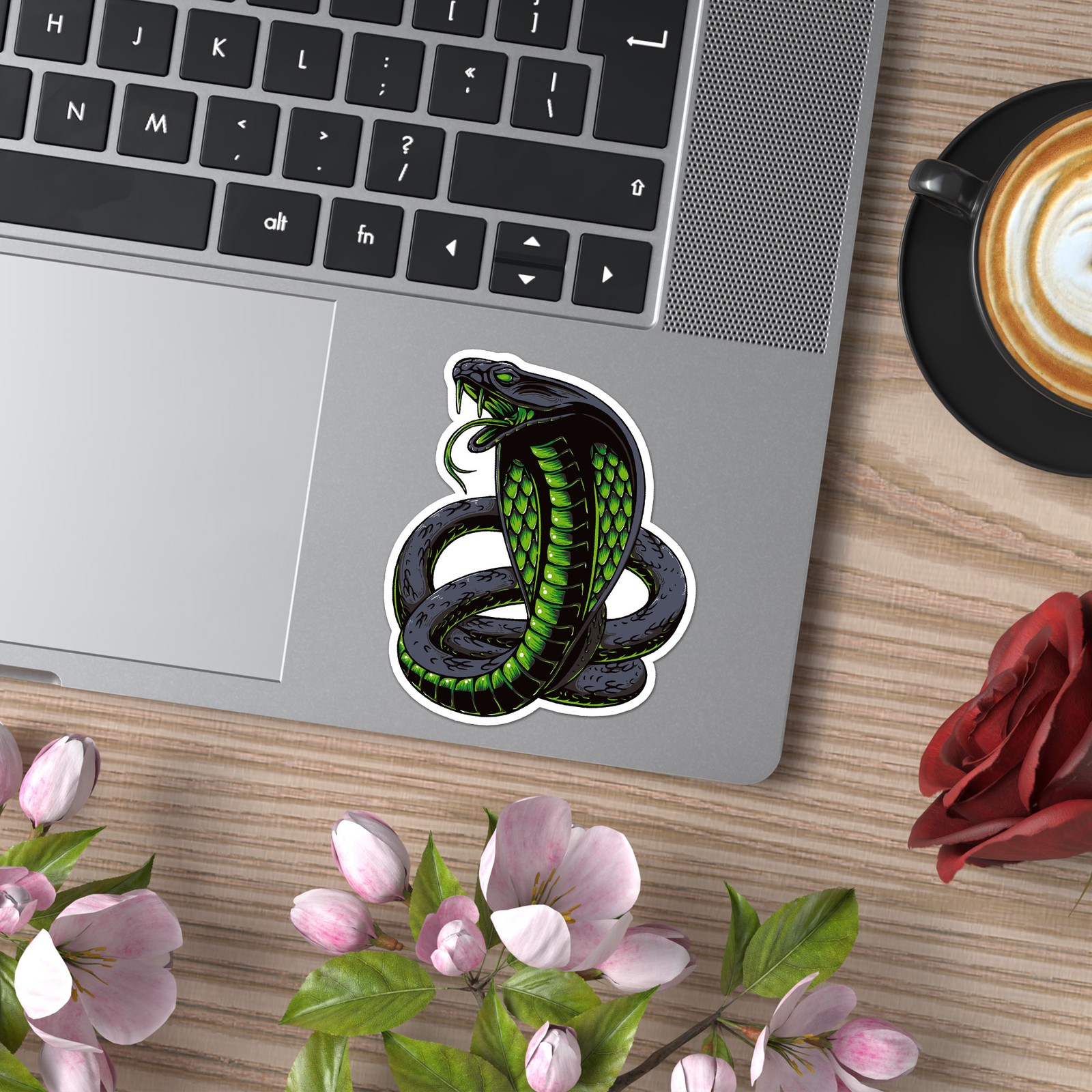 Cobra Green Snake – Vinyl Decal Sticker – Car Window Laptop – ebn12602