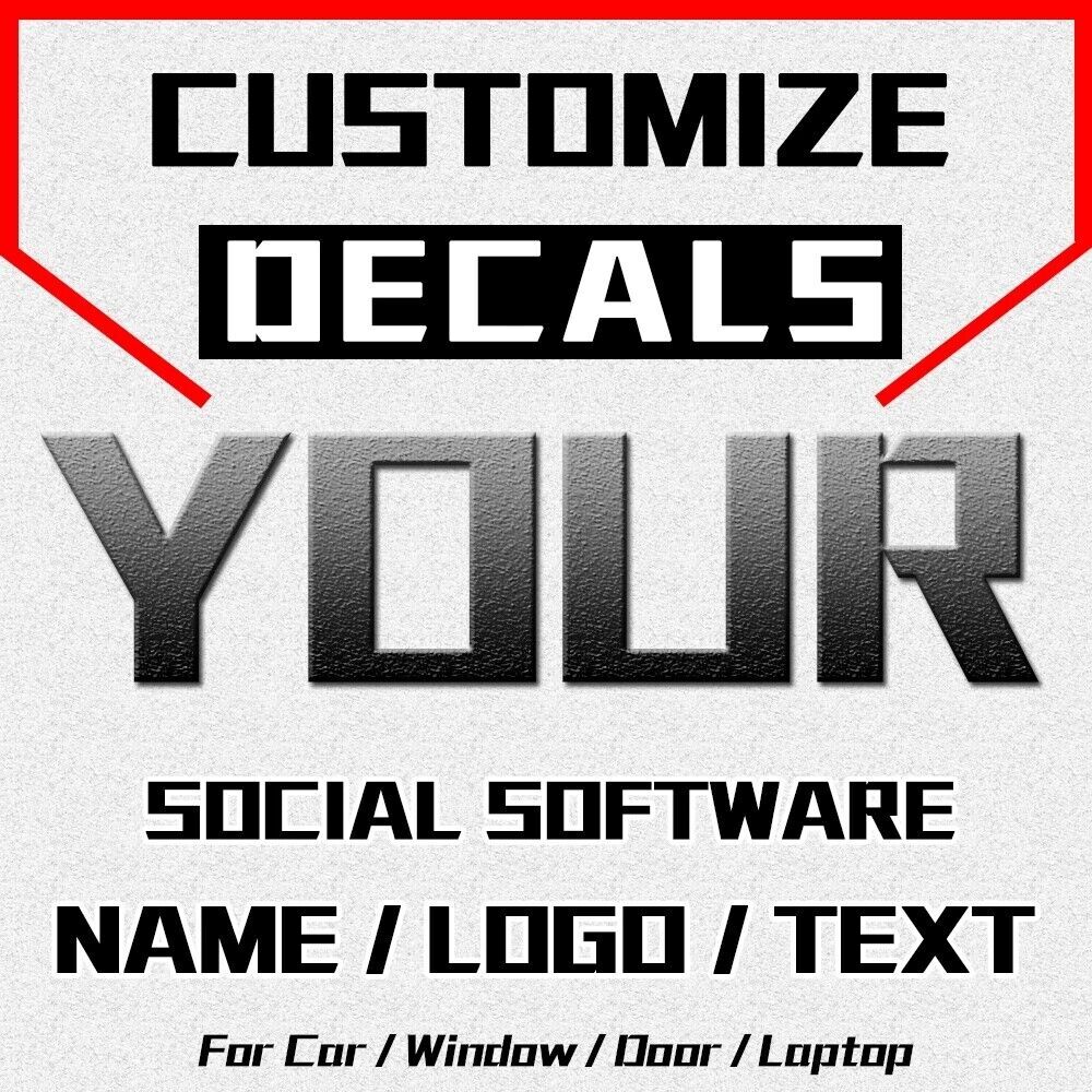 2X Custom Your Text Vinyl Lettering Stickers DIY Decal Personalized Car Decor