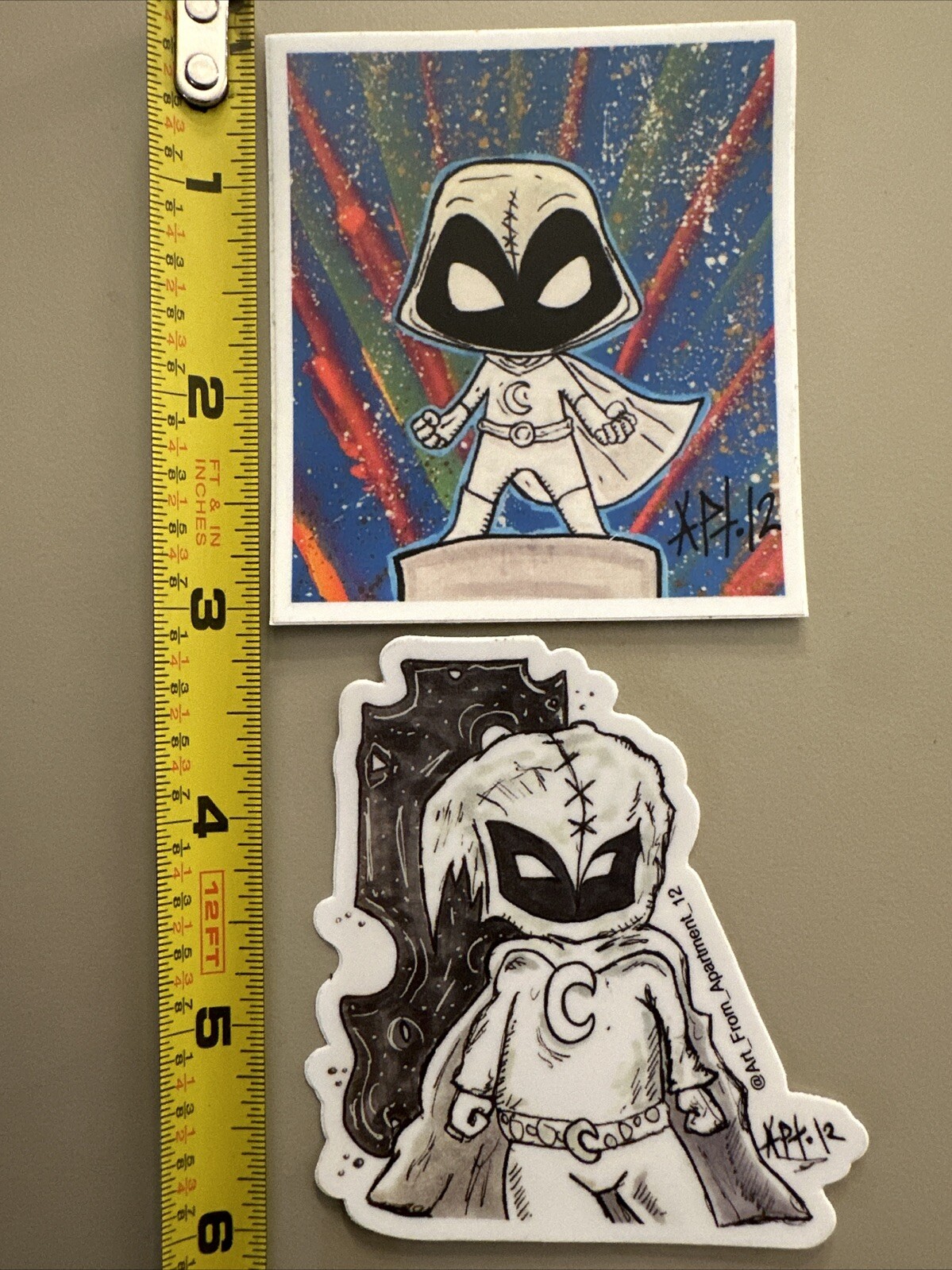 Moon Knight (Lot Of 2 Stickers/Dishwasher Safe) Homage/Art/Comic/Movie/cosplay