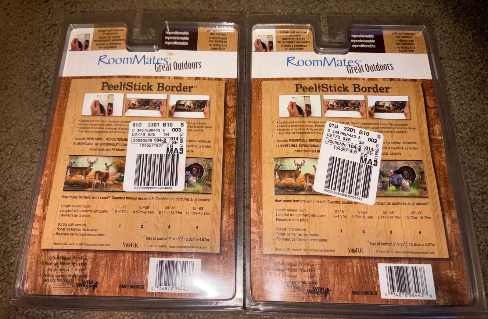 *New But Damaged Packaging* RoomMates Peel Stick Wallpaper Border Great Outdoors