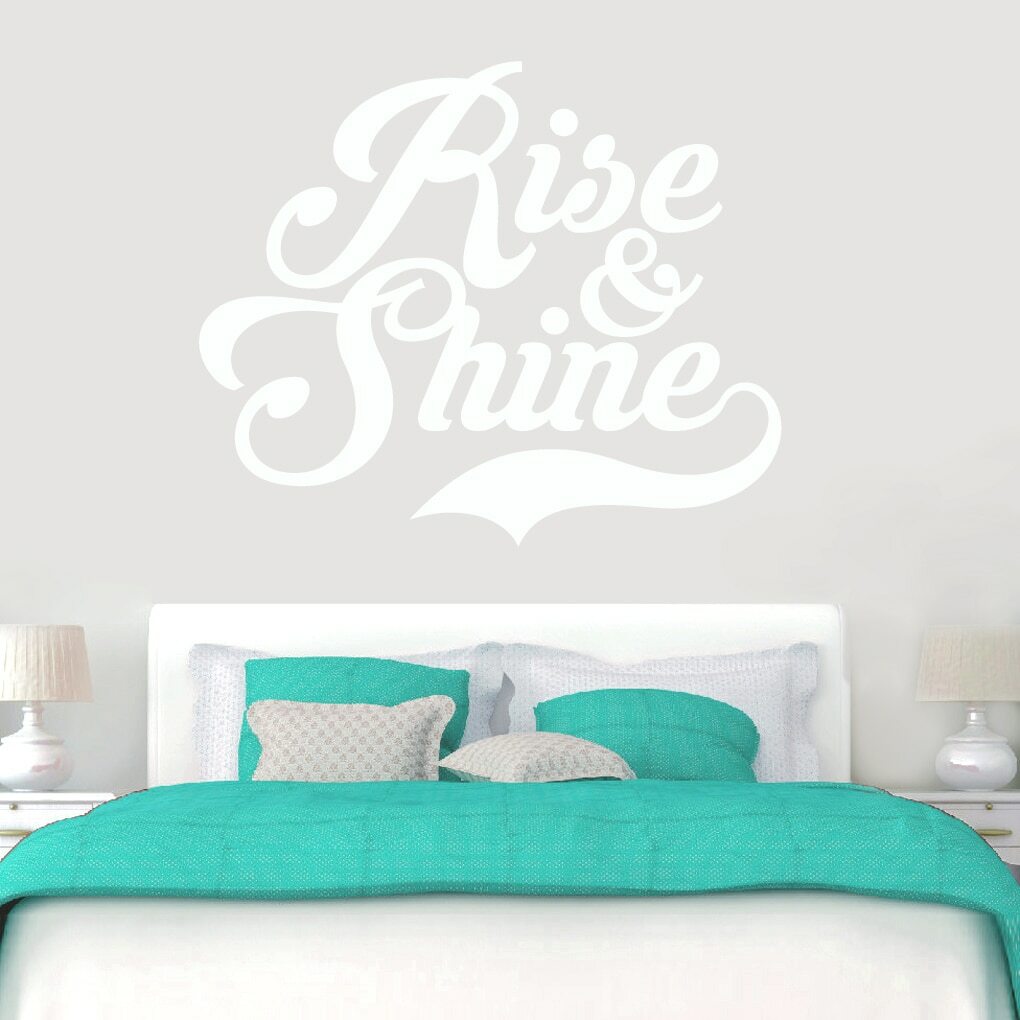 Rise & Shine Wall Decal – Bedroom, Morning, Kitchen, Dining, Wake Up, Sticker