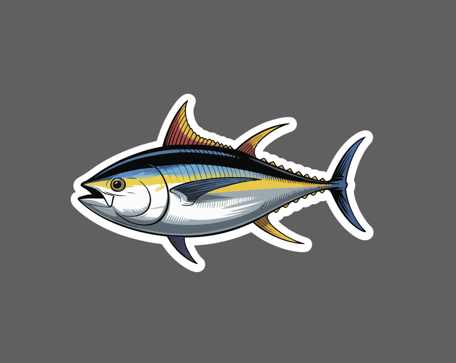 Tuna Sticker Yellowfin Animal Outdoor Wildlife Nature Gift Waterproof NEW